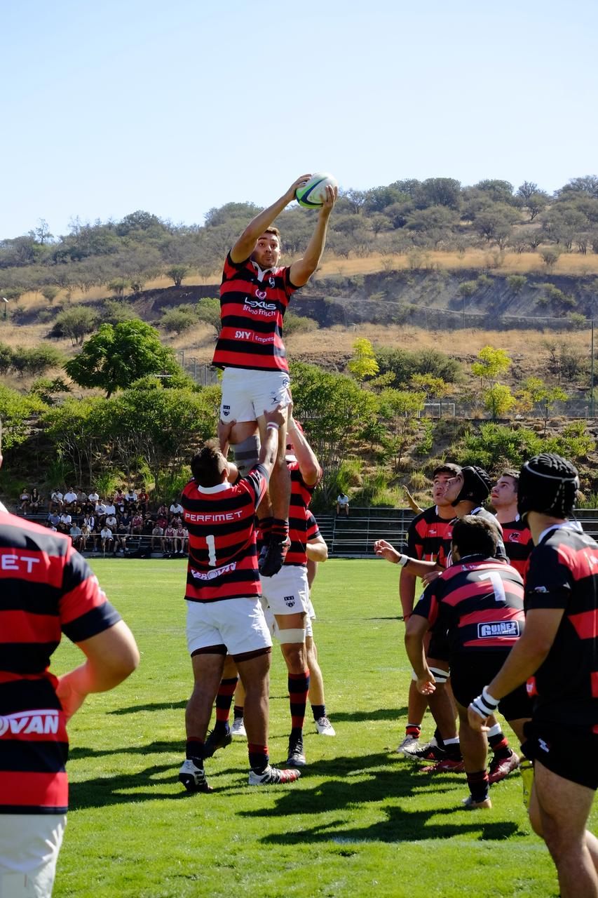 Rugby, line-out en vuelo